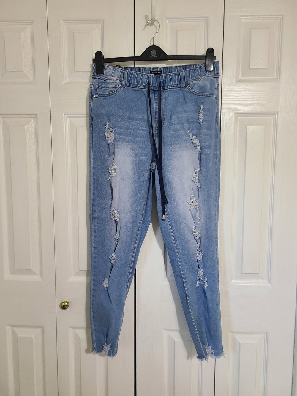Elite jeans size 1x women's lightwash skinny jeans with elastic waistband